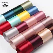 QUANFANG 100 yard/roll Satin Ribbon For Diy Handmade Gift Craft Packing Hair Accessories Materials Wedding  Christmas decoration 2024 - buy cheap