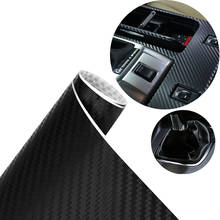 127cm*20cm/10cm 3D Carbon Fiber Car Stickers Vinyl Car DIY Wrap Sheet Roll Film Sticker Decal Black Color Option Car Sticker 3D 2024 - buy cheap