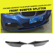 Carbon Fiber / FRP Front Bumper Lip Spoiler Splitters Flaps Winglets for BMW 3 Series F34 GT M Sport 4-Door 2014 - 2017 Cupwings 2024 - buy cheap