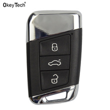 OkeyTech Car Styling For Volkswagen Magotan B8 Smart auto control Remote Car key Shell Replacement Car Case 3 buttons key cover 2024 - buy cheap