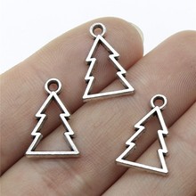 WYSIWYG 40pcs 17x12mm Hollow Christmas Tree Charms For Jewelry Making Christmas Tree Charms Charm Christmas Tree 2024 - buy cheap