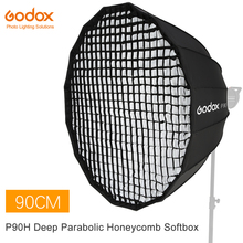 Godox Portable P90H 90CM Deep Parabolic Honeycomb Grid Softbox Bowens Mount Studio Flash Reflector Photo Studio Softbox 2024 - buy cheap