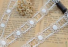 5 Meters 2.3cm Width Water Soluble Venice Embroidery Lace Trims Hot Sale Gorgeous White Classic Lace Necklace Materials 2024 - buy cheap