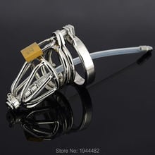 Top Quality Stainless Steel Penis cage Male Chastity Device With Urethral Catheter Cock Cage metal Chastity Belt Sex Toy For Men 2024 - buy cheap