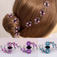 6PCS/1 Pack Wedding Bridal Hair Claws Women Mini Headwear Rhinestone Snowflake Hair Clips Flower Hair Pins Hair Accessories 2024 - buy cheap