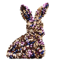 rabbit  sequins sew on patch vintage embroidery fabric applique T-shirt Clothing DIY Apparel Decoration Patch 2024 - buy cheap