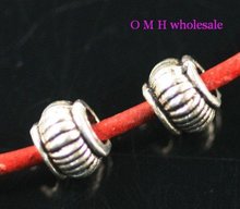 OMH wholesale Free ship 35pcs tibetan silver spacer beads Jewelry metal beads 7X5mm ZL125 2024 - buy cheap