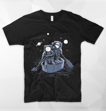 Across The Galaxy T Shirt Astronaut Cosmonaut Spacecraft Alien Ufo Space New 2019 Cotton Short-Sleeve Retro Print Tee Cool Tops 2024 - buy cheap