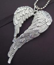 Large Angel Wings Necklaces Pendant Hot Vintage Silver Charm Choker Collar Ball Chain Necklaces For Women Jewelry Gifts 2024 - buy cheap