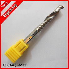 6*32mm  AA Series One Spiral Flute Bits Tungsten Carbide End Mill Engraving Tool Bits, Arylic Cutter Tools, Cutting Tools 2024 - buy cheap