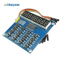 Pantalla LED Digital TM1638, tablero de tubo Digital de 8 Bits, 3 cables, 16 teclas, 8 Bits, escaneo de teclado y módulo LED de teclas para Arduino 2024 - compra barato