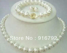 free P&P >>>>>Natural 8-9mm White Freshwater Pearl Necklace Bracelet & Earring Sets 2024 - buy cheap