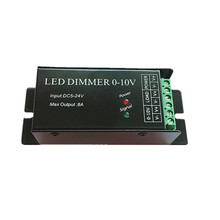 Dm010 0-10v conduziu o controlador do dimmer da luz de tira para DC5-24V conduziu a luz smd5050 5630 3828 7020, 8a * 1ch saída, corpo do metal