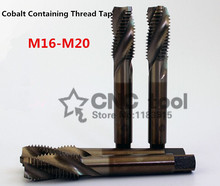 M16-M20 que contienen cobalto, macho máquina, grifo de ranura espiral, tornillo especial de acero inoxidable (M16/M18/M20/M16*1,5/M18 * 1,5), 1 Uds. 2024 - compra barato