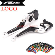 Palanca de embrague de freno para motocicleta YAMAHA R 15 R15 R15 2008 2009 2014, accesorios de motocicleta negros, plegable ajustable, extensible con logotipo 2024 - compra barato