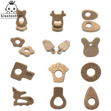 Wooden Teether Rings Natural Wood Teething Toys for Infant,Wooden Teether Animals for Toddler,Baby Soothing Pain Relief Toys 2024 - buy cheap