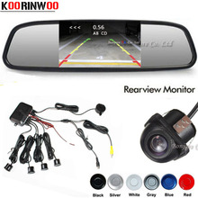 Koorinwoo CCD Car Parking Sensor Assistance 4.3 Mirror Monitor Rear View Camera Reversing Radar Sensor System Blind Parkmaster 2024 - buy cheap