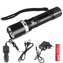 Waterproof L2 Led Flashlight Zoomable CREE XML Torch Tactical Rechargeable 5 mode Lamp lanterna +18650 battery and USB charger 2024 - buy cheap