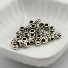 50pcs/lot Vintage Drum Shape 5.6x4mm Metal Spacer Rondelle Bead with 3mm Big Hole Fit DIY Bracelet Jewelry Making Crafts 2024 - buy cheap
