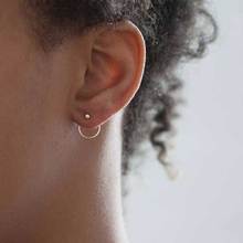 FAMSHIN Fashion Bohemian Vintage Earrings Jewelry Cute Gold Color Geometric Round Metal Stud Earrings Best Gift for Women Girl 2024 - buy cheap