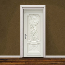 Дверная наклейка, s ПВХ, водонепроницаемая гостиная, обои для двери спальни, самоклеящиеся художественные настенные наклейки, имитация 3D, настенные наклейки 2024 - купить недорого