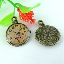 GraceAngie 20pcs/pack Wholesale Vintage Bronze Tone Zinc Alloy Pocket Watch Pendant Charms Findings For Antique Collector 2024 - buy cheap
