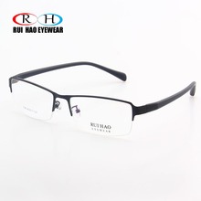Stainless Steel Eyeglasses Frame Mens Rectangle Eyewear Frames Width Optical Spectacles Frame Prescription Glasses Men 736 2024 - buy cheap