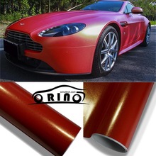 Red Matte Metallic Vinyl Wrap Car Wrapping Film With Air channel Gloss Red Pearl metallic Size:1.52*20M/Roll (5ftx66ft) 2024 - buy cheap