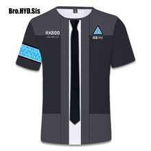 Крутая футболка Detroit: мужская футболка с 3D-принтом, летние топы для мальчиков-подростков, футболки в стиле хип-хоп с короткими рукавами, одежда для косплея 4XL 2024 - купить недорого