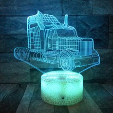 Truck 3D Illusion Led Lamp 7 Color Touch Switch Table Desk Lamp for Home Office Bedroom Decoration and Kids Children Holiday Gif 2024 - buy cheap