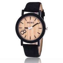 MEIBO New Fashion Watches Modeling Wooden Faux Leather Quartz Watch Women Men Casual Wrist Watch relogios feminino Hours #D 2024 - buy cheap