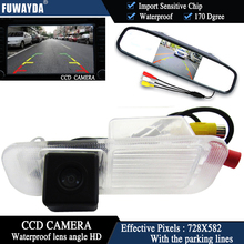 FUWAYDA CCD a Color Chip vista trasera de coche cámara para Kia K2 RIO sedán + 4,3 pulgadas Monitor de espejo retrovisor aparcamiento resistente al agua HD 2024 - compra barato