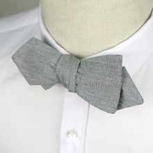 YFHLB0107 New Cotton Mens Self Tie Bow Ties Vintage Solid Gray Bowtie Butterfly For Men Noeud Papillon Business Wedding Party 2024 - buy cheap