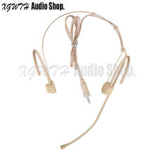 Complexion auriculares de cabeza de gancho Doble micrófono para Sennheiser sistema inalámbrico de Radio Mic Beltpack plegable orejas 3,5mm bloqueable 2024 - compra barato