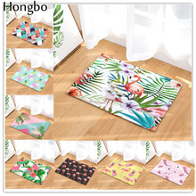 Hongbo nova decoração de casa adorável flamingo tapete sem deslizamento cozinha tapete para casa sala de estar tapete 40x60cm 50cm x 80cm 2024 - compre barato