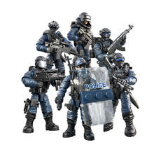 Набор мини-солдат спецназ, специальные полицейские фигурки со строительными блоками, пистолет, армия, совместимы со всеми основными брендами, игрушки, подарок, Прямая поставка 2024 - купить недорого