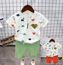 Children Clothing 2019 Summer boys Clothes T-shirt + shorts pants 2pcs Outfit Kids Boys Clothes Suit 2-6years 2024 - buy cheap