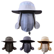 2019 Hot Summer Hiking Fishing Hat Outdoor Sport Sun Protection Neck Face Flap Cap Men Women Wide Brim Round Sun Hat 2024 - buy cheap