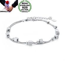 Hxomzj pulseira de personalidade, pulseira hxomzj de miçangas redondas e prateadas, para festa de mulheres e mulheres, bracelete de prata esterlina 925 2024 - compre barato