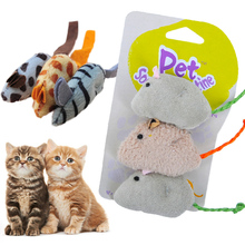 Sale Cat Fur Funny Toy 3Pc Cute Playing False Vivid Kitten Pet Plush Mini Toys Mouse 2024 - buy cheap