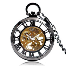 Часы-скелетоны механические, Роскошные карманные в стиле стимпанк, с бронзовым рисунком дерева, с ручным заводом, уникальные подарки 2024 - купить недорого