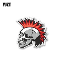 YJZT 9.5CM*9.5CM Personality Mohawk Skull USA Punk Car Stciker Motorcycle Decal 6-0114 2024 - buy cheap