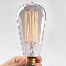 10PCS Retro ST58 Vintage Edison light E27 incandescent bulb 110V 220V 40W 60W filament Edison lamp for Coffee bar Restaurant 2024 - buy cheap