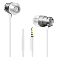 ALWUP Metal In Ear Earphones Turbo Bass Wired in-ear 3.5mm Headset Earphone with Microphone Universal for Computer Mobile Phone 2024 - buy cheap