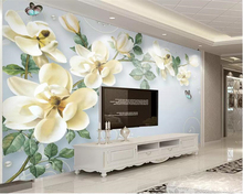 Beibehang personalizado 3d foto papel de parede pintados à mão pintura a óleo flor mural sala de estar quarto tv fundo mural papel de parede 3d 2024 - compre barato