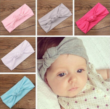 1pcs Children Tie Knot Headband Knitted Cotton Elastic Baby Girls Hair Band Toddler Turban Headband bandeau bebe 2024 - buy cheap