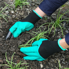 1 par de guantes de jardín con garras 4 guantes de goma de plástico ABS de trabajo rápido fácil de excavar herramientas de poda de plantación de excavación mitones 2024 - compra barato