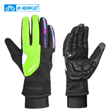 INBIKE Winter Thermal Bike Gloves Touch Screen MTB Bicycle Gloves with Thick Gel Padded Men Reflection Skiing Cycling Gloves 2024 - buy cheap
