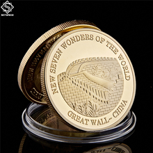 2007 New Seven Wonders of The World China Great Wall Gold Plated Souvenir Coin 2024 - buy cheap