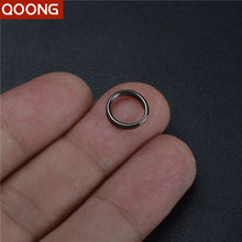 QOONG 100 pcs/lot DIY Accessories Ultra Small Manganese Steel Key Chain Ring  Holder Utility Steel Wire Circle Keychain Q07 2024 - buy cheap